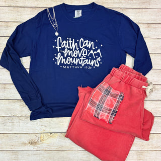 Faith Can Move Mountains Long Sleeve Tee