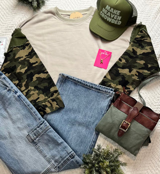 Camo Crazy French Terry Top