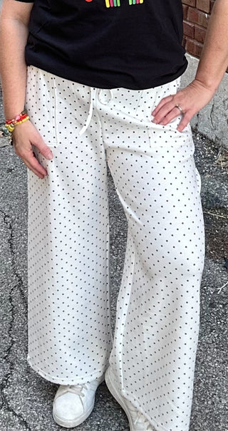Jenna Wide Leg Polka Dot Pants