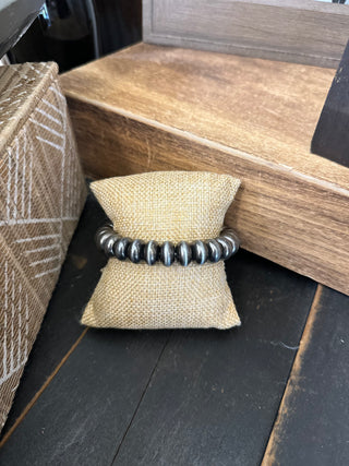 Addie Distressed Silver Bangle