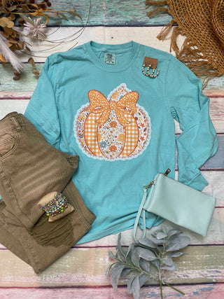 Floral Pumpkin Long Sleeve Tee
