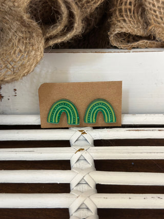 St. Patrick's Day Glitter Stud Earrings