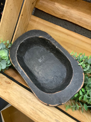 Mini Black Wooden Bowl