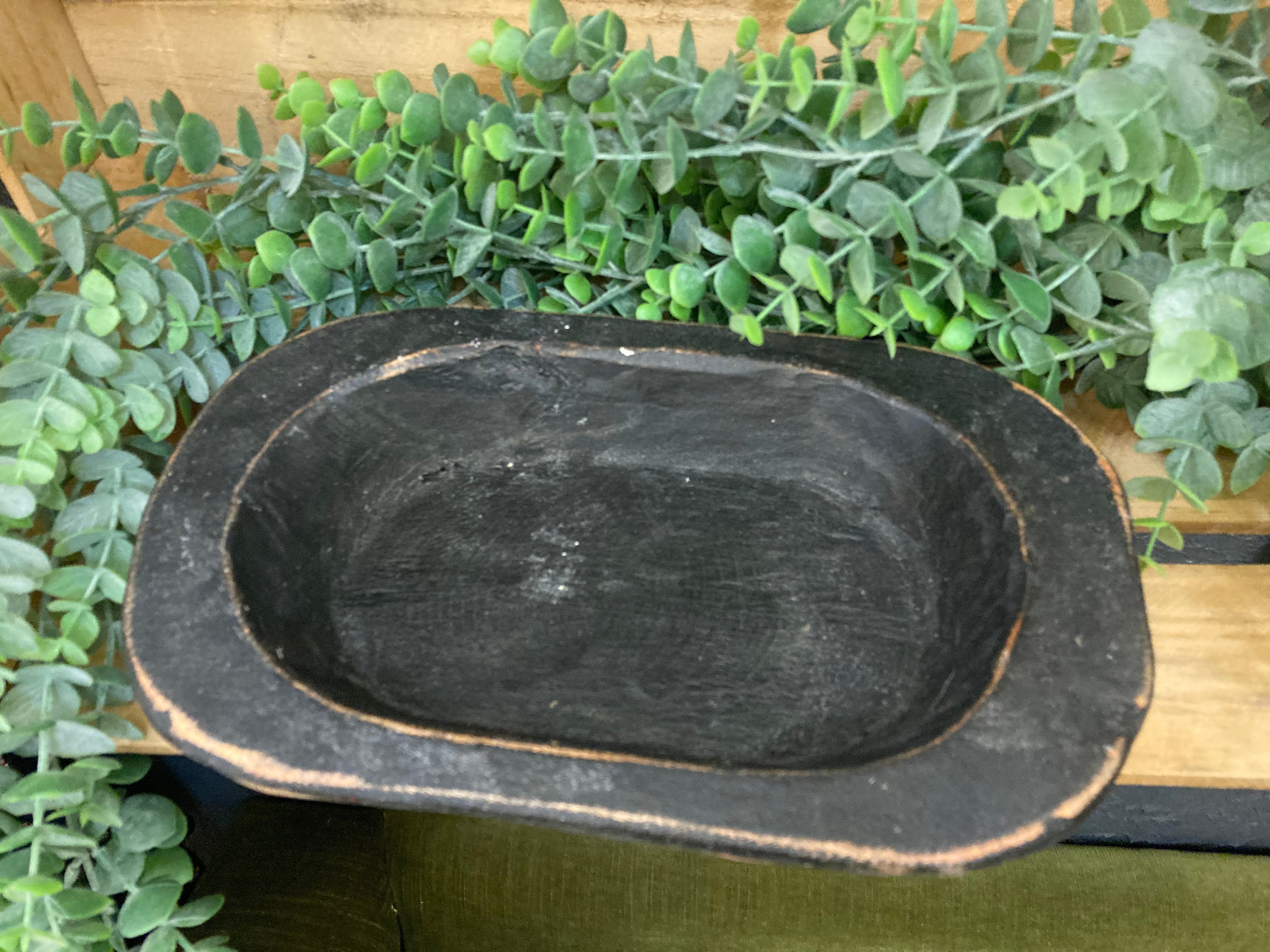 Mini Black Wooden Bowl