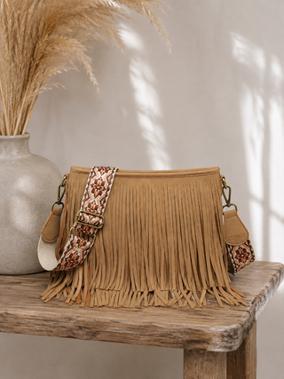 Sadie Suede Fringe Crossbody