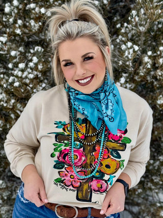 **ONLINE EXCLUSIVE** Callie Ann Stelter Old Rugged Cross Sweatshirt