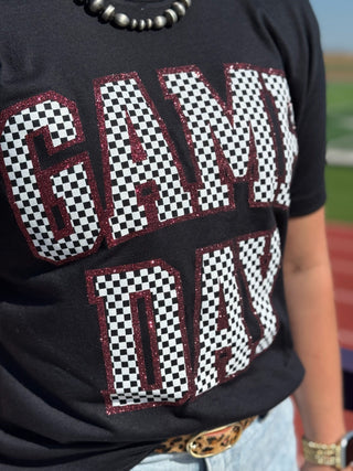 ONLINE EXCLUSIVE ~ Checkered Game Day Tee