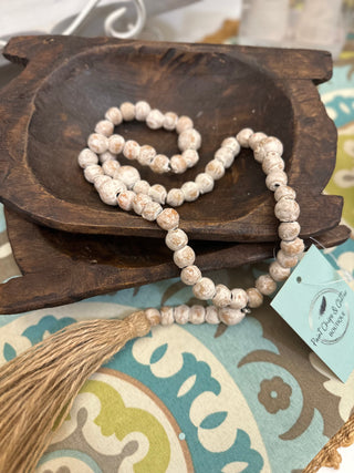 White Washed Stranded Beads