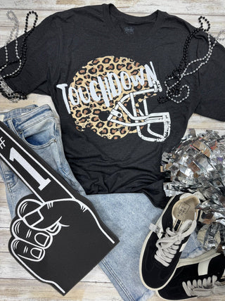 ONLINE EXCLUSIVE ~ Leopard Helmet with Glitter Touchdown Tee