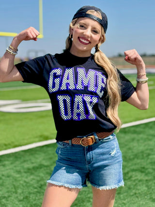 ONLINE EXCLUSIVE ~ Checkered Game Day Tee