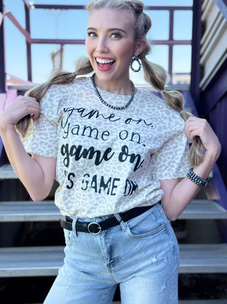 ONLINE EXCLUSIVE ~ Game On Leopard Tee