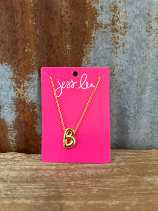 Cue the Camera Bubble Initial Necklace