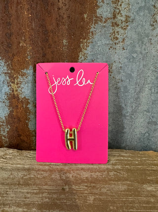 Cue the Camera Bubble Initial Necklace