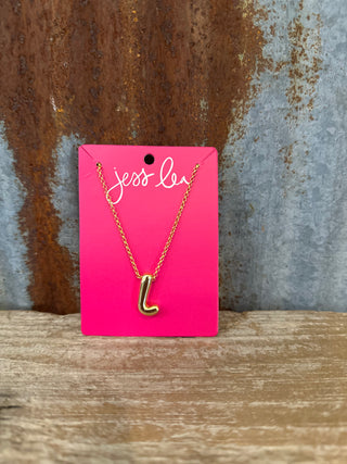 Cue the Camera Bubble Initial Necklace