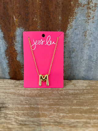 Cue the Camera Bubble Initial Necklace