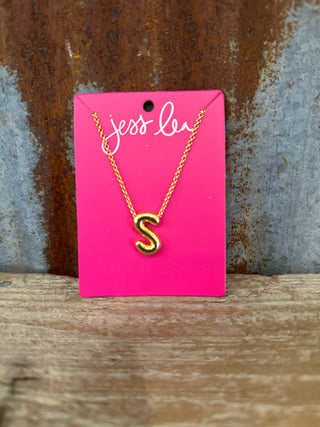 Cue the Camera Bubble Initial Necklace