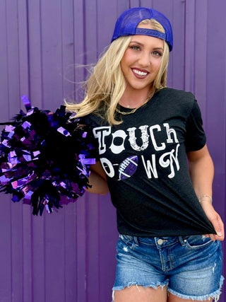 ** ONLINE EXCLUSIVE**  Touchdown with Sequin Football Tee