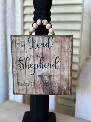 The Lord is My Shepherd Wooden Sign