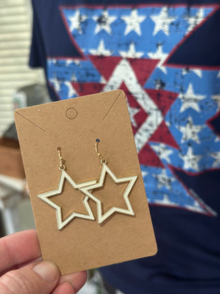 White Star Earrings