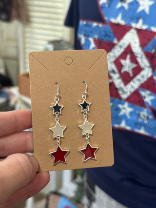 Triple Star Earrings