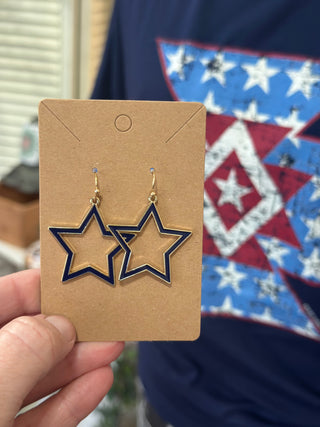 Blue Star Earrings