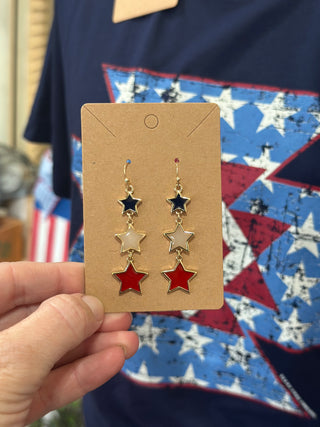 Triple Star Earrings