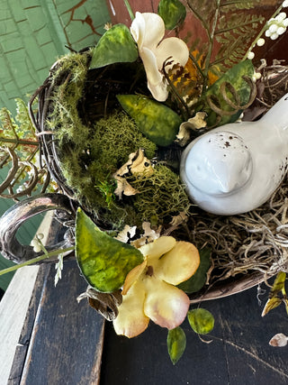 Silver Bird's Nest Centerpiece by One Empty Nest