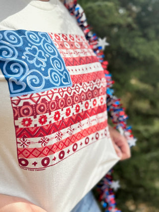 Online Exclusive ~ Barbara's Paisley Flag Tee