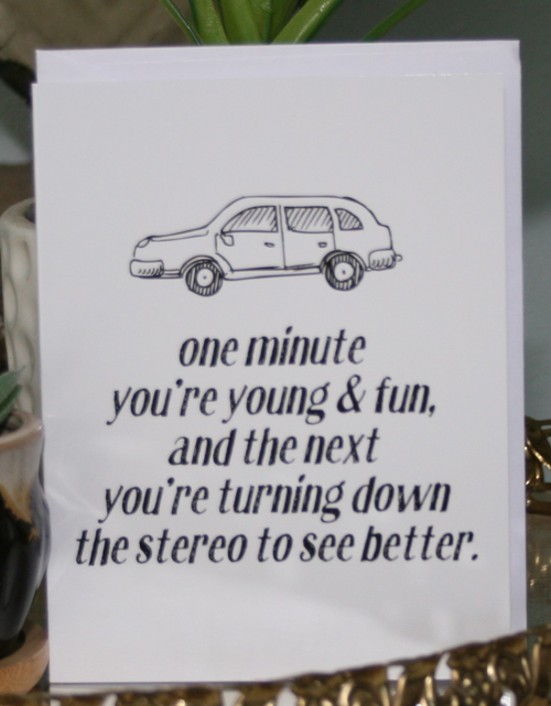Turn the Stereo Down Greeting Card