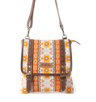 Myra Canyon Star Concealed Pocket Shoulder Bag ~ Orange