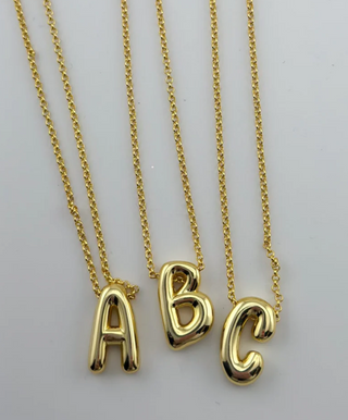 Cue the Camera Bubble Initial Necklace