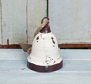 White Distressed Jingle Bell Ornament