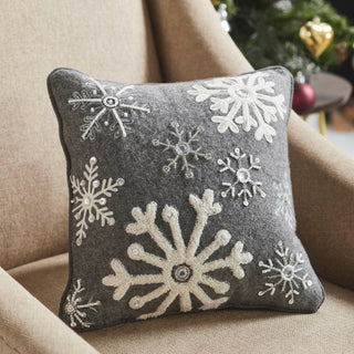 Snowflakes Woolen Felt Pillow