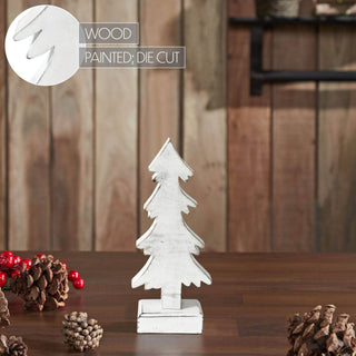 White Washed Wooden Evergreen Tree