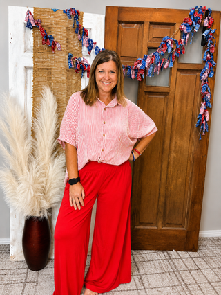 Brandi Palazzo Pants in Ruby