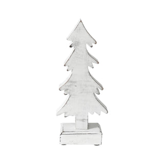 White Washed Wooden Evergreen Tree