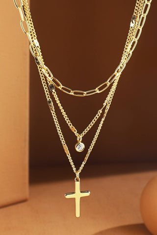 Faith and Sparkle Cross Pendant Necklace