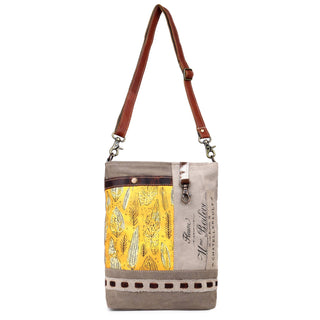 Feather Days Canvas & Leather Shoulder Bag