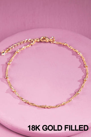 Delicate Twist 18K Gold Filled Bracelet
