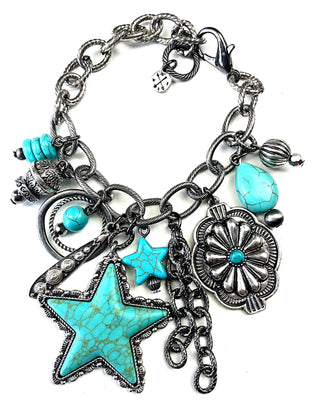 Turquoise Star Trinket Bracelet