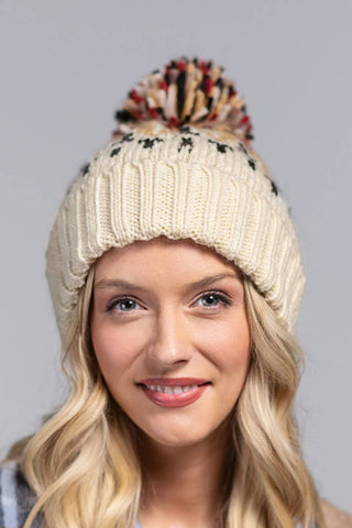 Multicolor Pompom Beanie