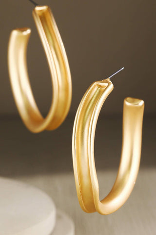 Oval Hoop Earrings