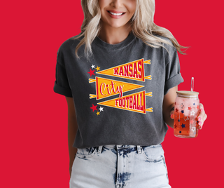 Kansas City Football Pennants  Tee
