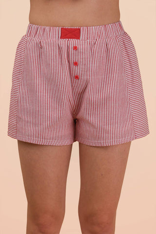 Red Stripe Boxer Shorts