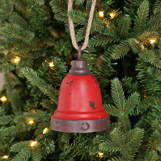 Red Distressed Jingle Bell Ornament