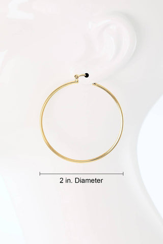 18k Gold Filled  Medium Hoop Earrings