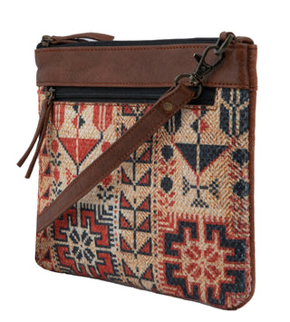 Lola Up-Cycled Canvas Crossbody Bag
