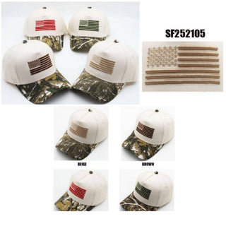 Camo Flag Embroidered Trucker Hat