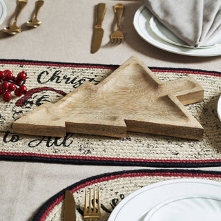 Tree-Shaped Natural Wooden Decorative Tray