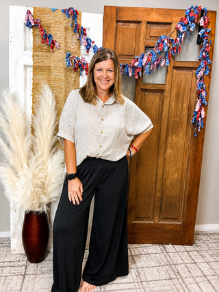 Brandi Palazzo Pants in Black